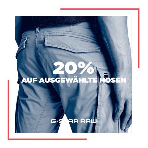 20% auf den Outletpreis von ausgewählten Hosen von 11.10. - 16.10. 20% auf den Outletpreis von ausgewählten Hosen von 11.10. - 16.10.